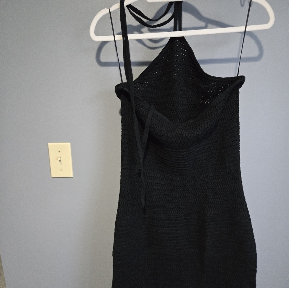 NWT FRENCH CONNECTION Nellis Cotton Crochet Halterneck Mini Dress - Picture 6 of 8
